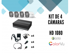 KIT eDVR 8 Canales + 4 Camaras Color Vu + Accesorios