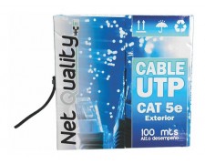 Cable UTP Net Quality Cat 5e Exterior 4 Pares Vaina Simple (x 100m)