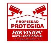 Cartel Propiedad Protegida 24hs