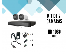 KIT DVR 4 Canales + 2 Camaras 1080lite + Accesorios