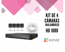 KIT DVR 4 Canales + 4 Camaras H1c Ezviz + Accesorios + Seteado