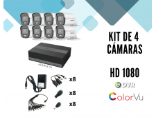 KIT eDVR 8 Canales + 8 Camaras Color Vu + Accesorios