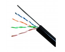 Cable UTP Signotel Cat 5e Exterior 100% cobre Doble Vaina Con Portante (x metro)