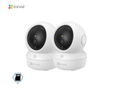 Combo Camara Ezviz Ip Wifi Interior H6c Pro 2mp Pt Seguimiento - X2u + 2 Memorias 32gb