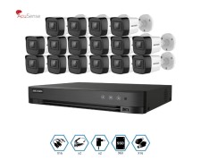 KIT HIKVISION GRABADOR + 16 CAMARAS 2MP VISION NOCTURNA + DISCO 960GB COMPLETO