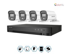 KIT HIKVISION GRABADOR + 4 CAMARAS 2MP VISION NOCTURNA A COLOR + DISCO 240GB COMPLETO