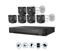 KIT HIKVISION GRABADOR + 6 CAMARAS 2MP VISION NOCTURNA + DISCO 480GB COMPLETO