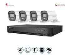 KIT HIKVISION GRABADOR + 4 CAMARAS 2MP VISION NOCTURNA A COLOR + DISCO 240GB COMPLETO