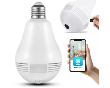 Camara Lampara Wifi Oculta 360 Ojo de Pez