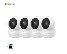 Combo Camara Ezviz Ip Wifi Interior H6c Pro 2mp Pt Seguimiento - X4u + 4 Memorias 32gb