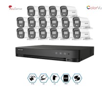 KIT HIKVISION GRABADOR + 16 CAMARAS 2MP VISION NOCTURNA A COLOR + DISCO 960GB COMPLETO