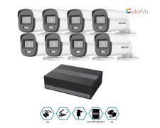 KIT HIKVISION GRABADOR EDVR + 8 CAMARAS 2MP VISION NOCTURNA A COLOR + DISCO 480GB COMPLETO