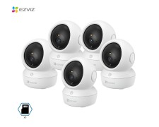 Combo Camara Ezviz Ip Wifi Interior H6c Pro 2mp Pt Seguimiento - X5u + 5 Memorias 32gb