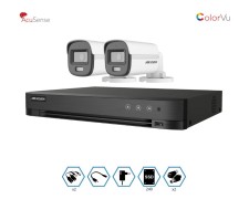 KIT HIKVISION GRABADOR + 2 CAMARAS 2MP VISION NOCTURNA A COLOR + DISCO 240GB COMPLETO