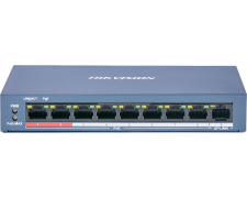 Switch Hikvision POE 8+1 10/100 Mbps NA - UP/1RJ