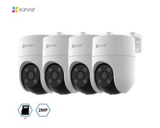 Combo Camara Ezviz Ip Wifi Exterior H8c 2mp 4mm - X4u + 4 Memorias 32gb
