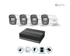 KIT HIKVISION GRABADOR EDVR + 4 CAMARAS 2MP VISION NOCTURNA A COLOR + DISCO 480GB COMPLETO