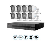 Kit Hilook Grabador + 8 Camaras 2mp Vision Nocturna A Color + Disco 480gb Completo