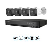 KIT HIKVISION GRABADOR + 4 CAMARAS 2MP VISION NOCTURNA + DISCO 240GB COMPLETO