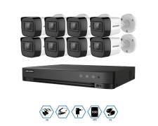 KIT HIKVISION GRABADOR + 8 CAMARAS 2MP VISION NOCTURNA + DISCO 480GB COMPLETO